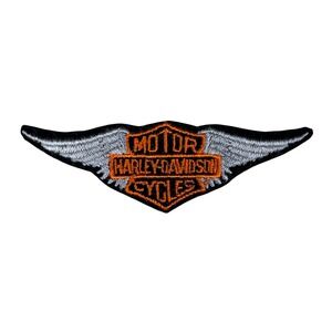 Vintage Harley-Davidson Winged Bar Shield‎ Iron-On Sew-On Patch 1980s 90s Biker